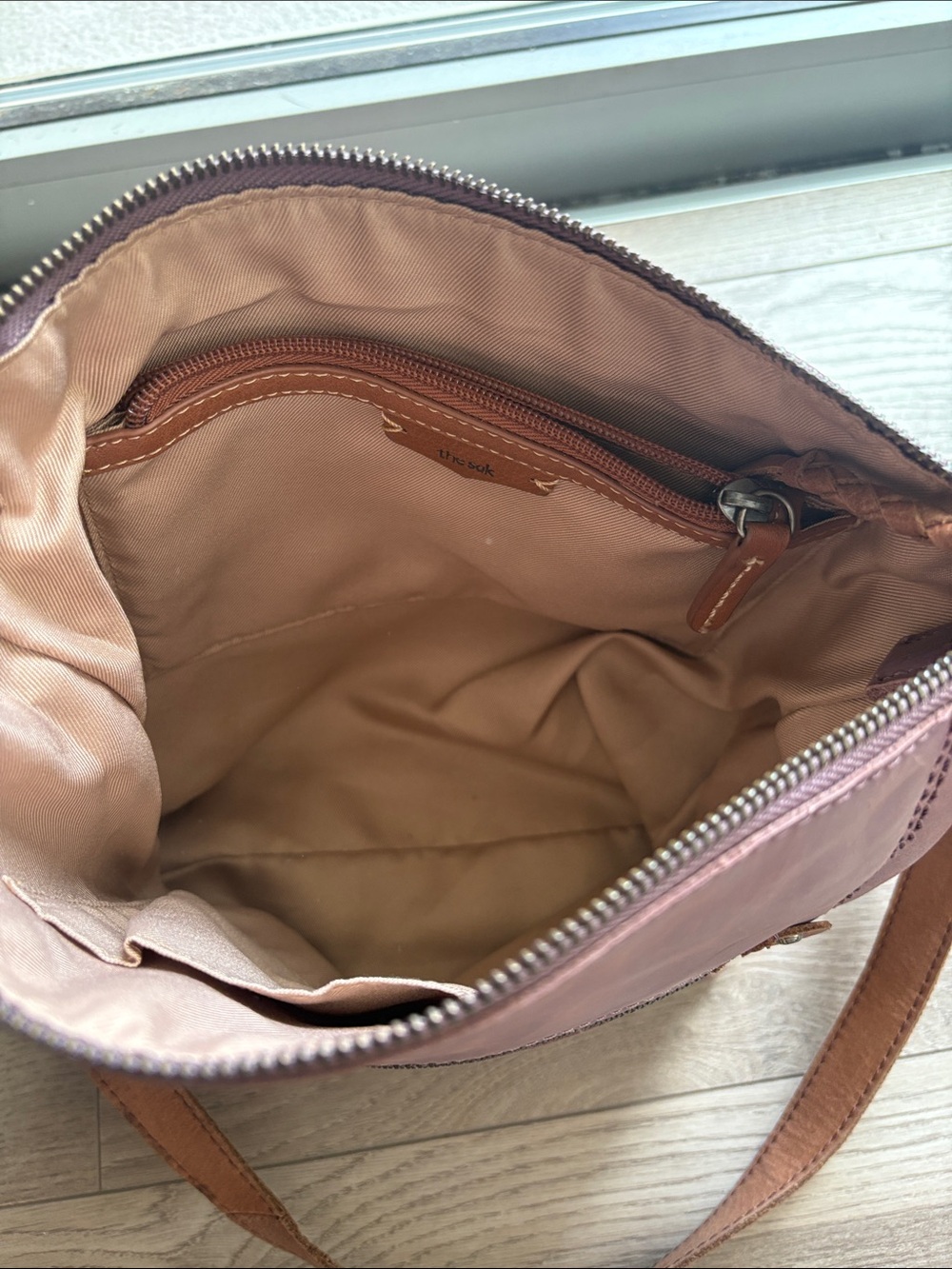 The Sak Purple Leather Crossbody with Brown Tassels - Picture 11 of 14